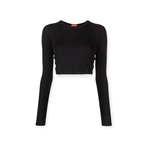 Revolve INTERMIX Black Knot Back Crop Top XS - Picture 13 of 13